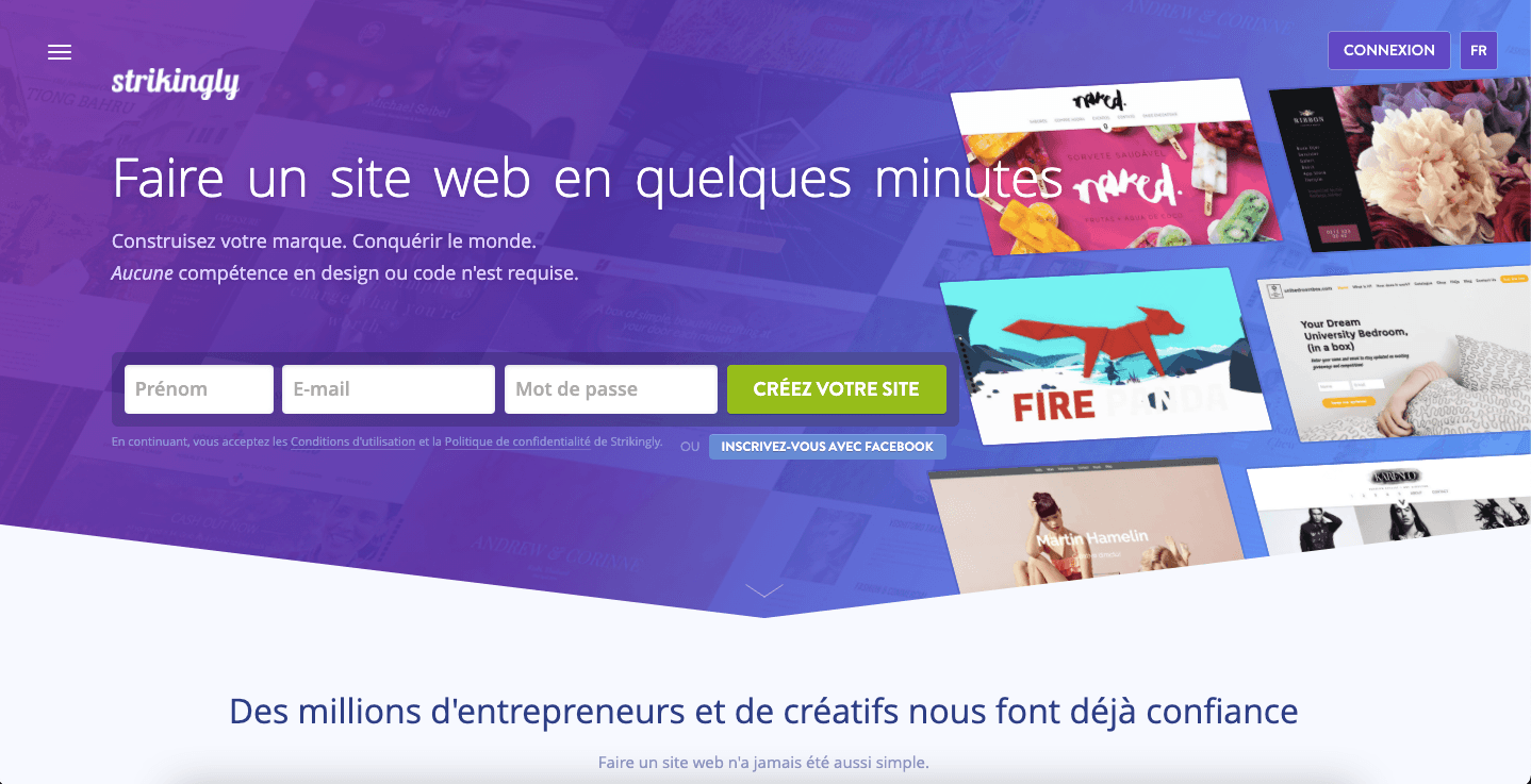 null Association Couleur et police et modèle de site web